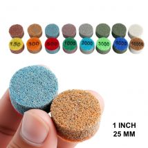 8PCS Mini tamponi per lucidatura Set 1 pollice spugna tampone per lucidatura disco abrasivo per molatura marmo quarzo cristallo giada 150 # -10000 #   Grana