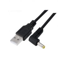 Black DC Elbow power plug USB convert to 4.0*1.7mm/DC 4017 L Shape Jack 4.0 mm x 1.7 mm 4.0x1.7mm right angle charging cable 1m