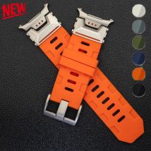 Cinturino senza spazio per Samsung Galaxy Watch 7/2025 Ultra 47mm Cinturino sportivo di lusso in silicone per braccialetto Galaxy con estremità ultra curva