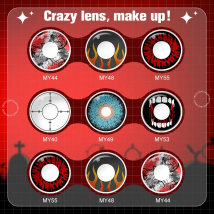 Magister Halloween Contact Lenses Bloody Eye Lens Cosplay Sage Mode Lens Cosplay Contact Lens Yearly 1pairs