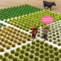 DIY Material Realistische Gras Tuft Miniatur Gras Büsche Pflanze Cluster Landschaft Mehrfarbige Simulation Gras Nest Modell Sand Szene