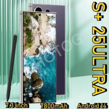 S + 25 Ultra Smartphone 7.3HD Versione globale originale 4G 5G Cellulari Snapdragon 8 gen3 Telefono cellulare Android 7800mAh Telefoni cellulari
