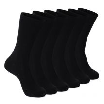 6 Paar Herren Kleider socken schwarz plus Größe, hochwertige gekämmte Baumwoll socken, schwarze coole atmungsaktive Freizeit socken für Männer