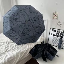 Uroczy, automatyczny parasol z motywem kreskówkowym, unisex, z ochroną UV, chroniący przed słońcem i deszczem, z czarnym klejem, parasol przeciwsłoneczny dla uczniów i dorosłych.