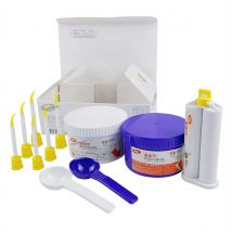 Dental Impression Material Light /Heavy Body Putty Dentistry Silicone Rubber Impression Kit Mixing Tips