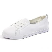 Damen Echt leder Turnschuhe Frauen lässig modische Sportschuhe vulkan isiert Frau Sommer flachen Schuh Damen weiße Schnürung 40