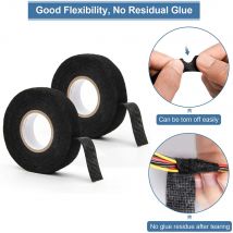 15/25 m selbstklebendes Kabelbaum-Gewebeband, 9–32 mm, Hochtemperatur-Gewebeband, Automobil für Auto, elektrische Kabelbaum-Isolierung