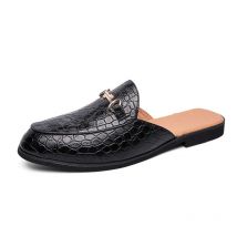 Men Leather Slippers Half Shoes For Men Mules Coiffeur Designer Shoes Men Mule Fashion Italian Mens Casual Shoes Zapato Hombre