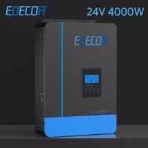 EDECOA 4KW inverter solari ibridi inverter a onda sinusoidale pura off grid con caricatore CA MPPT da 24 V a 220 V 230 V 110 A e modulo WiFi