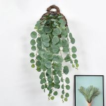 46–64 cm künstliche Pflanzen, Ranken, künstlicher Eukalyptus, hängende Pflanzen, Kunststoff, Begonie, Laub, Wand, Rattan, für Hochzeit, Haus, Garten, Dekoration