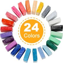Worldwide Sells Popular Flexible Durable Strength Oven Bake Polymer Clay Polyclay Kids Clay Gifts 24 Color 10g Block