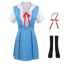Ayanami Rei sukienka Cosplay ze skarpetkami Asuka Langley Sohryu mundurek szkolny Ayanami Rei stroje do Anime Comic Con Asuka cosplay