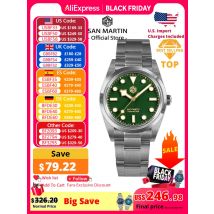 San Martin Vintage 36mm BB36 Esplora la serie di arrampicata Orologio da uomo di lusso Coppie Orologi sportivi Meccanico automatico 10Bar Relogio
