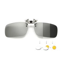 AIELBRO Men's Photochromic Glasses Polarized Clip on Sunglasses Night Driving Polarizing Glasses Fishing Clip on Glasses