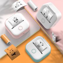 Phomemo t02 drahtlose Verbindung thermischer tragbarer Drucker selbst klebende Aufkleber 203dpi Foto etikett Memo Liste klar drucken