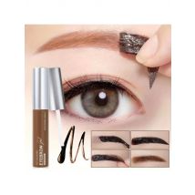 Semi-Permanent Peel-Off Eyebrow Tattoo Gel Anti-Smudge Brow Tint Cream Eye Makeup Easy Application, Natural Look - Black/Brown