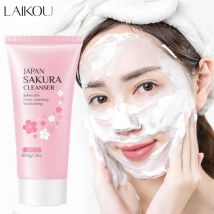 LAIKOU Detergente schiumogeno viso Pulizia profonda Controllo olio Idratante Rimozione punti neri Cura della pelle Detergente schiuma per il lavaggio del viso