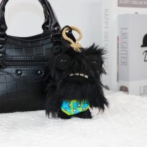 Breloczek Fuggler Miękka Pluszowa Lalka Brzydki Uśmiech Zęby Potwór Zawieszka Fugg Szeroko Otwarta Głowa Dziwak Czarny Śmieszny Plecak Prezent 11CM