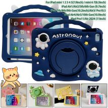 Funda Kinder Hülle für iPad 7. 8. 9. 10. Generation Hülle Silikon Rotation Stand Hülle für IPad 9.7 10.2 10.5 10.9 Pro11 Air11 Mini 6 7