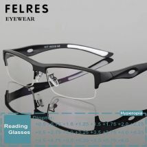 Anti Blau Licht Halb Rahmen Lesebrille Ultraleicht TR90 Sport Presbyopie Brillen Männer Frauen Weit Sicht Optische Brillen