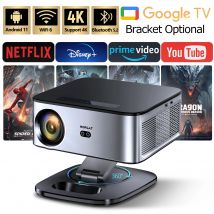 Proiettore HORLAT T09MAX Google TV 4K, 40000 Lumen, WiFi6, BT5.2, Telecomando, Autofocus, Full HD 1080P Nativo, Proiettore per Home Theater e Film