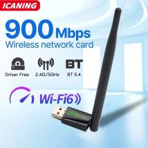 Adattatore USB WiFi 6 900Mbps Bluetooth 5.4 AX900 Dongle USB Scheda di rete wireless Dual Band 2.4G 5G Ricevitore Ethernet Driver gratuito