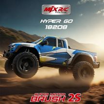 MJX HYPER GO 1:18 Mini Monster 18208 ferngesteuertes Auto Hochgeschwindigkeits-Monstertruck, Dual Shell Geländewagen Junge Spielzeugauto RTR