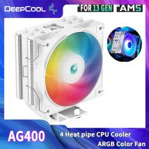 DEEPCOOL AG400 4 Heat Pipe CPU Raffreddato ad Aria Dispositivo di Raffreddamento ARGB PWM TDP 220W