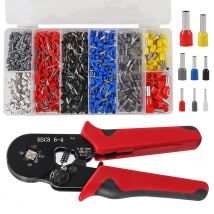 1200pcs Wire Ferrules Connectors Terminals Kit Plier Optional Insulated AWG 22-7 Wire Terminals Crimping Connectors Wire End