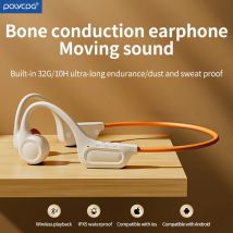 POLVCDG-X15 Conducción ósea 32G memoria auriculares inalámbricos Bluetooth oreja colgante IPX5 auriculares de ciclismo impermeables con micrófono
