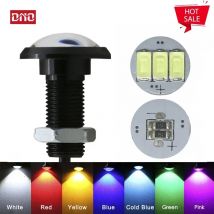 1szt reflektory led  DRL swiatla do jazdy dziennej dla halogeny motocyklowe Auto Parking Singal Lapms led 12v 24v Alloy Shell 18mm 23mm biały/czerwony/niebieski