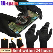 Unisex Anti-Rutsch-Touchscreen-Handschuhe, atmungsaktiv, schweißfest, gestrickt, warme Handschuhe für Telefonspiele, berührungsempfindliche Gaming-Handschuhe, Ärmel