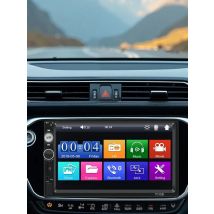 HIPPCRON 7inch Car Radio 2din HD Touch Screen MP5 Player Bluetooth 12V FM ISO Power Aux Input Mirror Link Multimedia Player