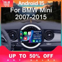 Car Radio Android 15 For BMW Mini Cooper R56 R60 R51 2006 - 2015 GPS Carplay Navigation Stereo Auto DSP BT DVD Multimedia Player