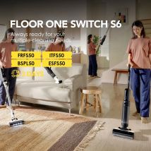 Tineco Floor One Switch S6 Odkurzacz na mokro i sucho 5 w 1 Myjka podłogowa Samoczyszcząca lampa błyskowa na sucho Czyszczenie dwustronne Cały dom