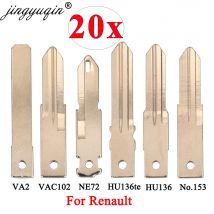 Jingyuqin 20 piezas VA2 VAC102 Hu136te Ne72 Hu136 hoja de llave remota sin cortar para Renault Peugeot llave en blanco VA6 Ne73