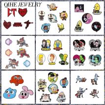 3-6 Pz/set Personaggi Dei Cartoni Animati Anime Spille Smaltate Classici Animati RoleBrooches Vestiti Risvolto Distintivo Punk Gioielli Regalo per Gli Amici