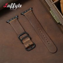 Crazy Horse Echtlederarmband für Apple Watch 1–10, Ultra SE 2, Armbanduhrenarmband für IWatch 38/40/41/42/44/45/46/49 mm