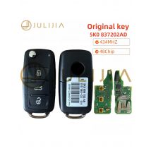 Original Remote Key for VW VOLKSWAGEN 5K0837202AD Beetle Caddy Eos Golf Jetta Polo Scirocco Tiguan Touran UP 5K0 837 202 AD