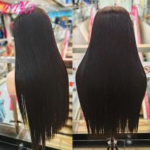28 30 Zoll doppelt gezogene knochengerade rohe vietnamesische Echthaarperücken 2x6 echte HD-Spitzenverschluss-Jungfrau-Haarperücken für schwarze Frauen
