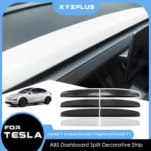 Armaturenbrettabdeckung für Tesla Model Y Juniper Model Y L 2025 Model 3 Highland ABS Armaturenbrett-Schutzfolie Auto-Innenausstattung