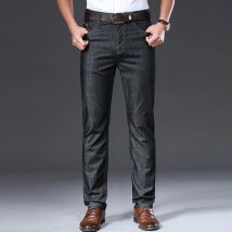 BROWON Marke 2025, Herren-Jeans, Sommer, dünn, atmungsaktiv, weich, mittlere Gerade, regelmäßige Herren-Jeans, Hose, Vintage-Herrenbekleidung