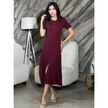 Elegantes gestricktes Slim-Fit-Kleid, Sommerkleidung, Damen, kurzärmelig, einreihig, figurbetont, lange Kleider, Strickkleider im OL-Stil