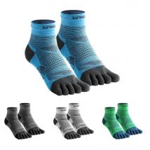 COOLMAX Five-Finger Socks High Performance Cushion Toe Socks Wicking Moisture Breathable Quick Dry Running Sport Socks
