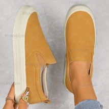 Plateau-Loafer für Damen, Frühling und Herbst, neue vielseitige Mode, Freizeitschuhe, Slip-on-Flats, Übergröße 36–43, bequeme Schuhe