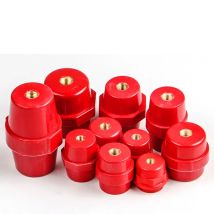 Höhe: 20–76 mm, Durchmesser: 15–27 mm, SM-rotes Harz, verstärkter, wasserbeständiger Sammelschienen-Stützisolator SM-20, 25 30 35 38 40 45 51 60 76