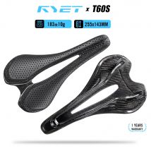 RYET 12K 3D-gedruckter Carbon-Sattel 122g 7x9mm Schiene Triathlon Rennrad MTB Gravel Fahrradsattel mit EVA-Oberfläche für Zeitfahrenrennen