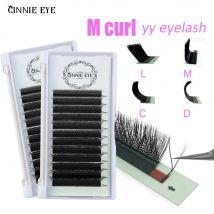 YY Eyelash  Extensions M/LU curl 2D Y Premade Volume Fans 7mm YY Cilios Auto Fanning Individual Cluster Bundles L Y-Shape