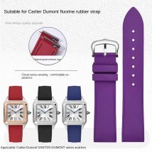 Superior Quality For Cartier Dumont Replacement Strap - Fluoroelastomer Rubber Quick Release Medium Large Size for Women