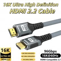 16K HDMI-kompatibles Kabel 96Gbps Ultra High Speed HDMI 2.2 16K@30Hz/60Hz 8K@120Hz für PS5 3080 eARC HDR Video PC Laptop TV Box